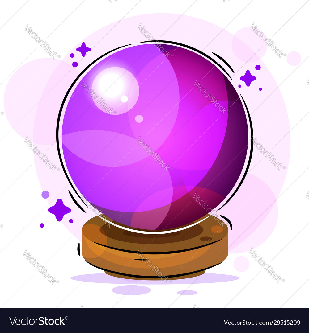 Magic ball suitable for greeting card poster Vector Image