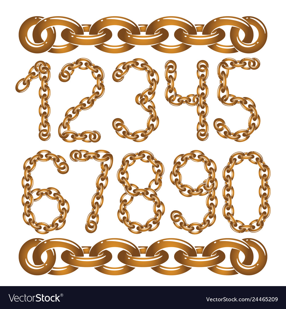 Modern numbers collection trendy for use vector image Modern numbers collection trendy for use