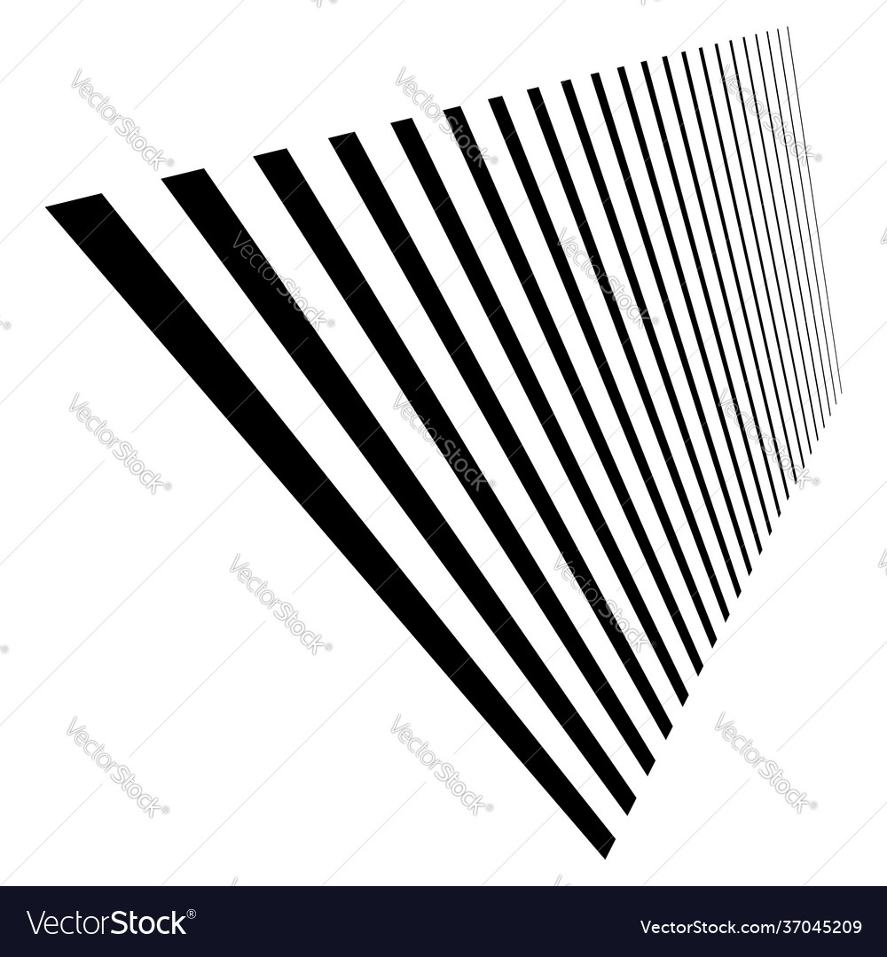 Parallel straight lines stripes in perspective 3d Vector Image