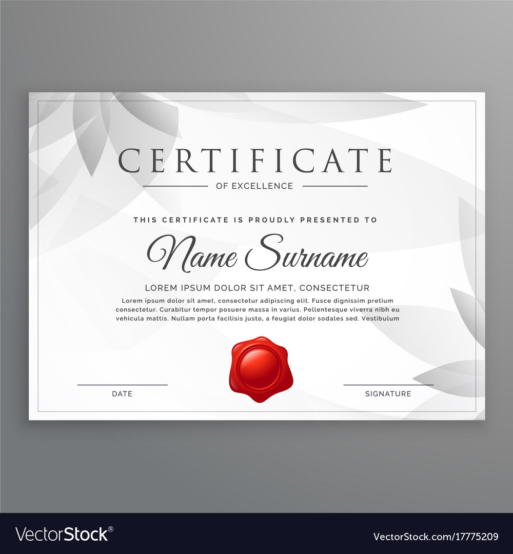 Premium Certificate of Excellence Template