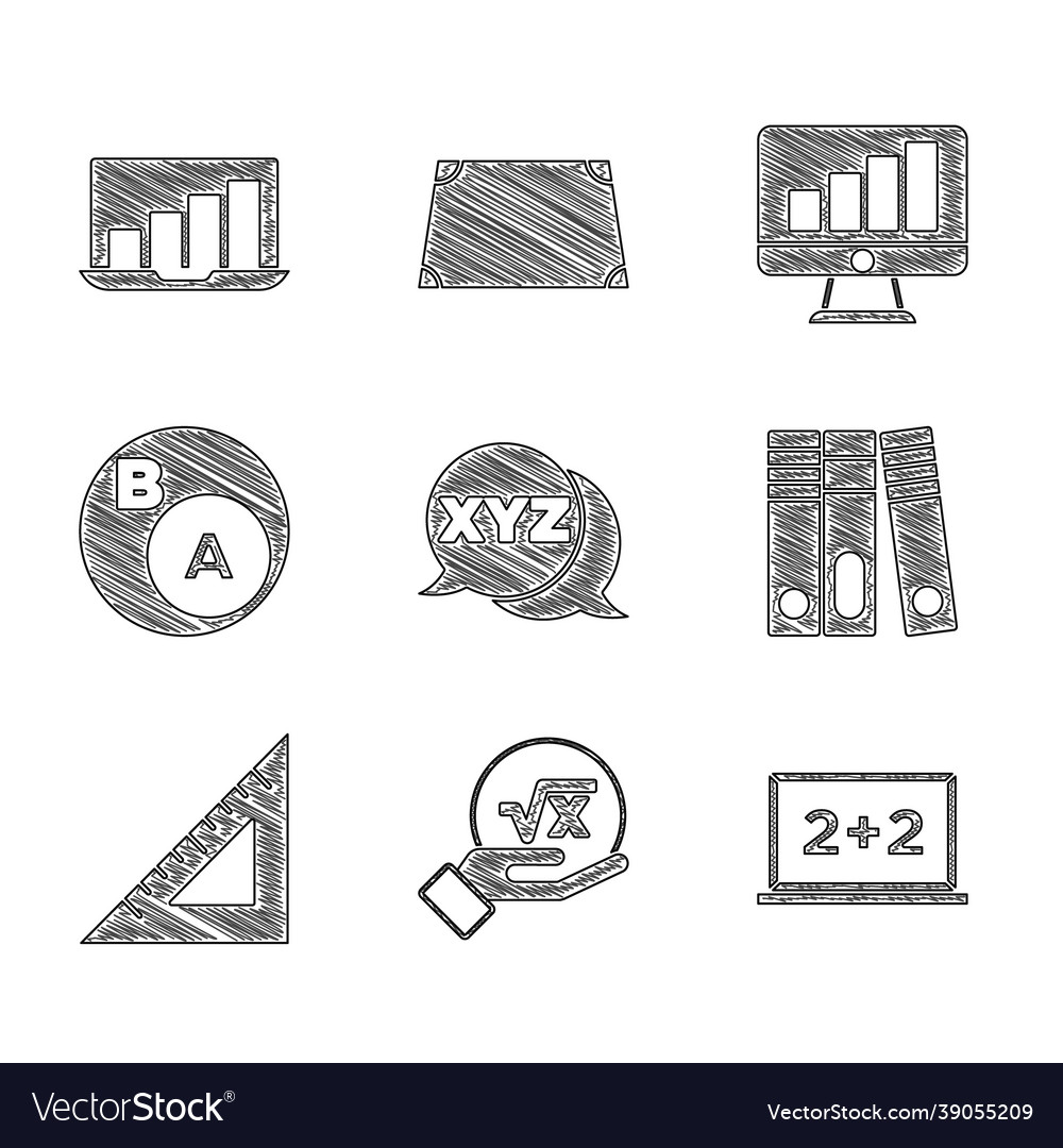 Set xyz coordinate system square root of x glyph vector image Set xyz coordinate system square root of x glyph