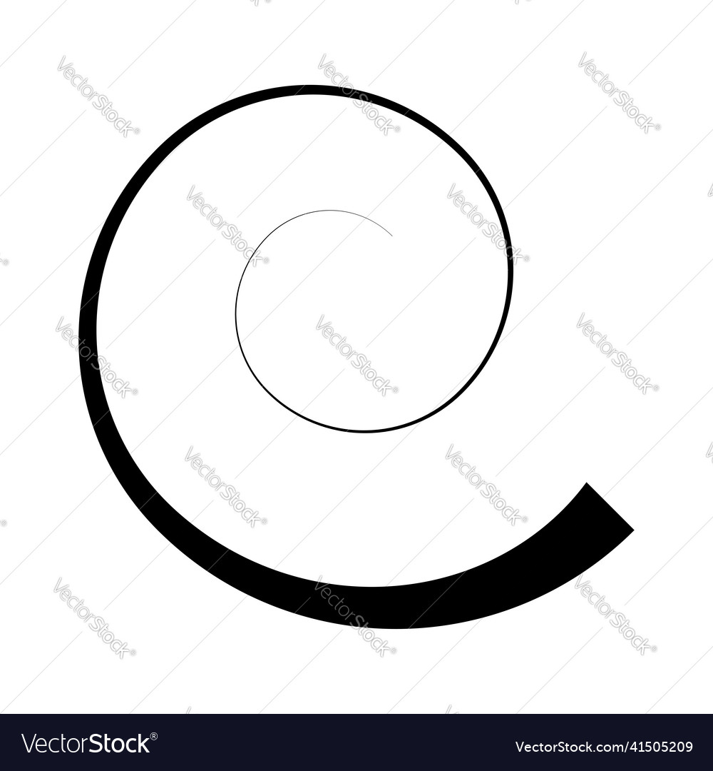 Spiral swirl twirl shape vortex helix icon symbol