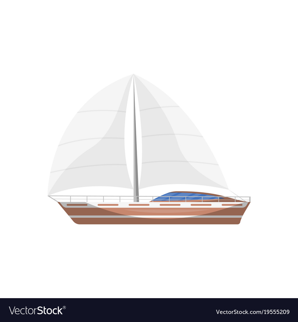 Segelyacht Side View isolierte Ikone