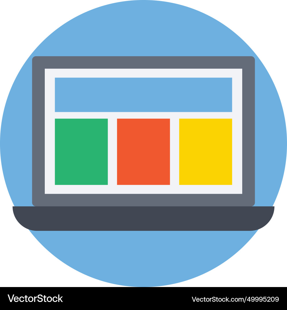 Wireframe flat icon Royalty Free Vector Image - VectorStock