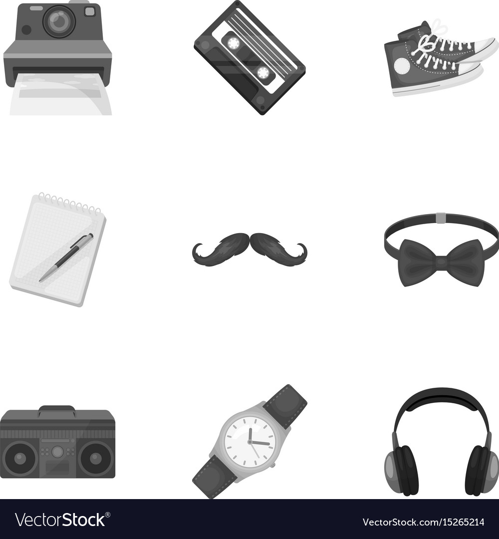 A set of icons about the style hipster