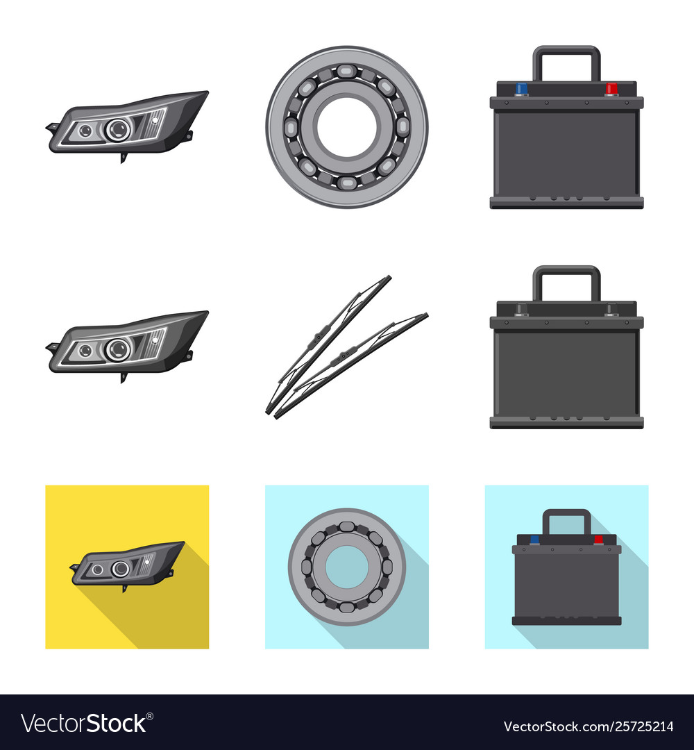 Auto and part sign set vector image Auto and part sign set