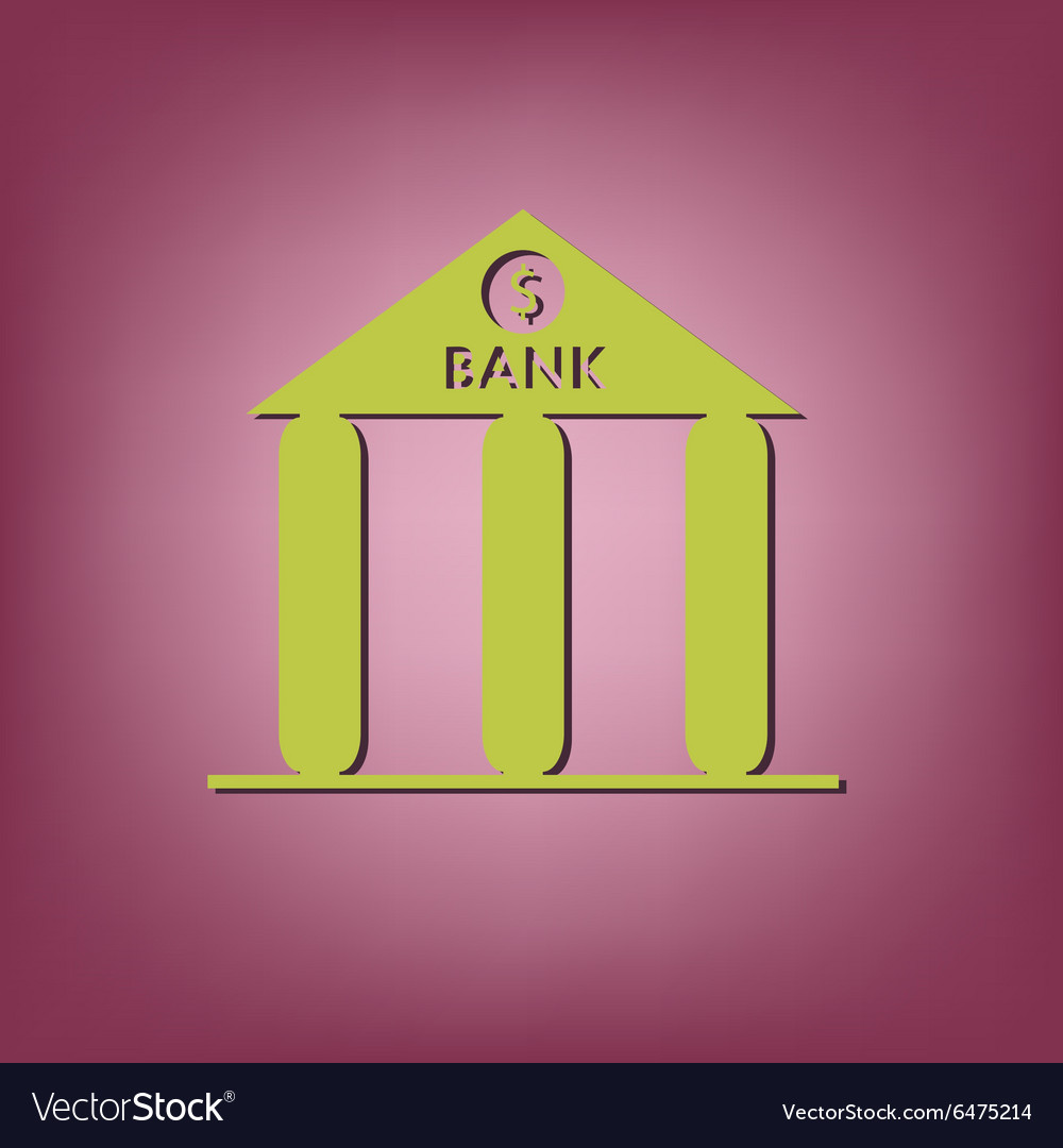 Bank building Royalty Free Vector Image - VectorStock