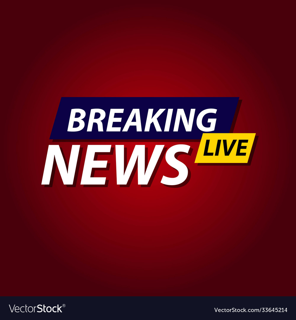 Breaking news live template design Royalty Free Vector Image