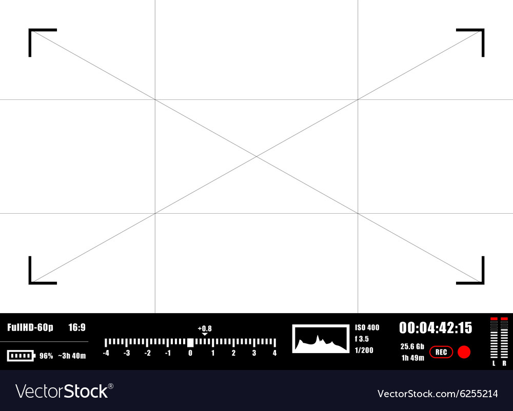 Camera viewfinder rec background focusing