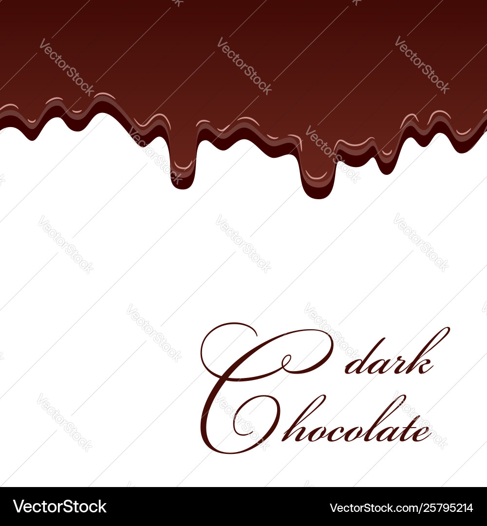 Chocolate seamless pattern drip dark Royalty Free Vector