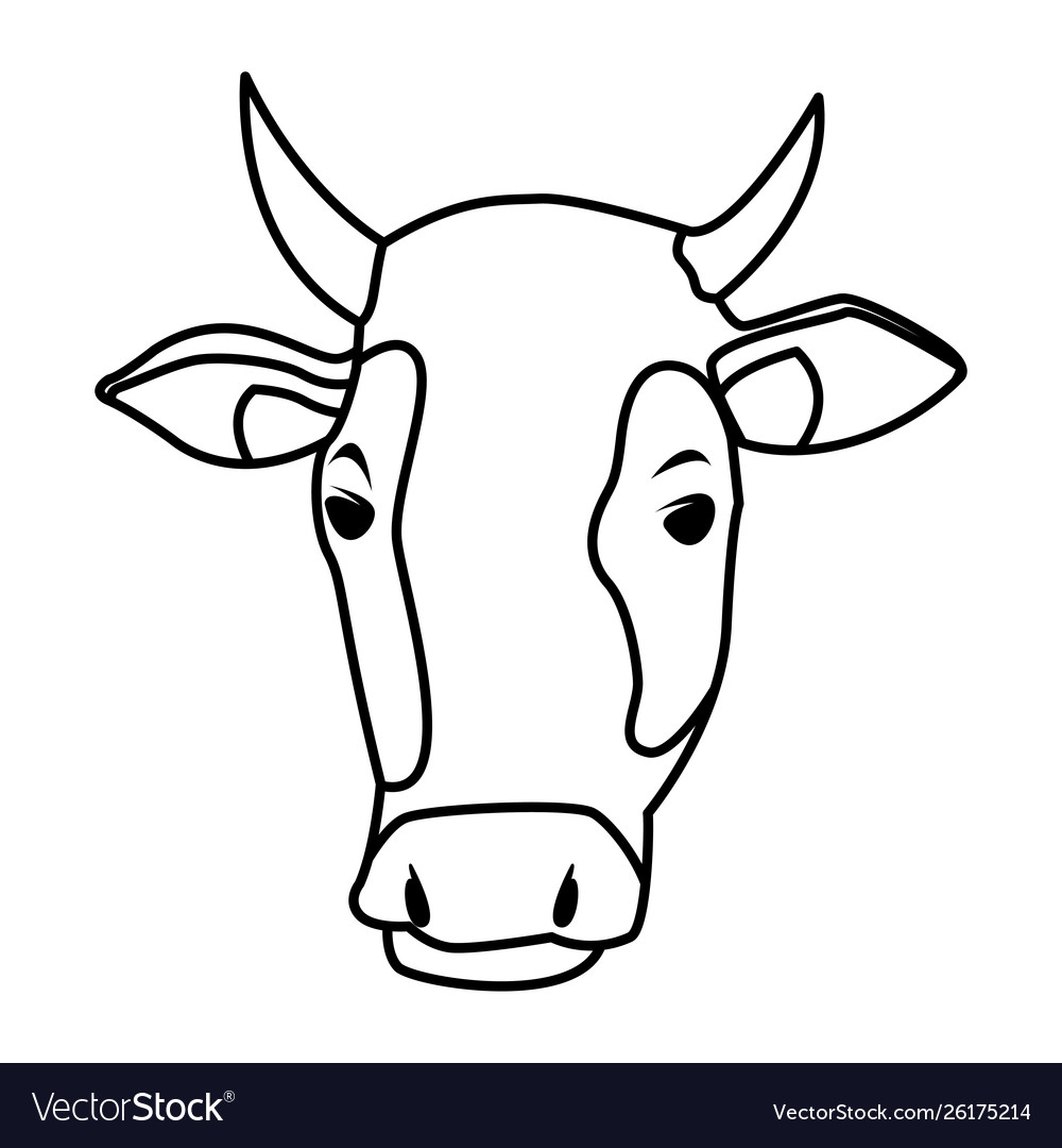 Farm animals and farmer cartoon in black Vector Image