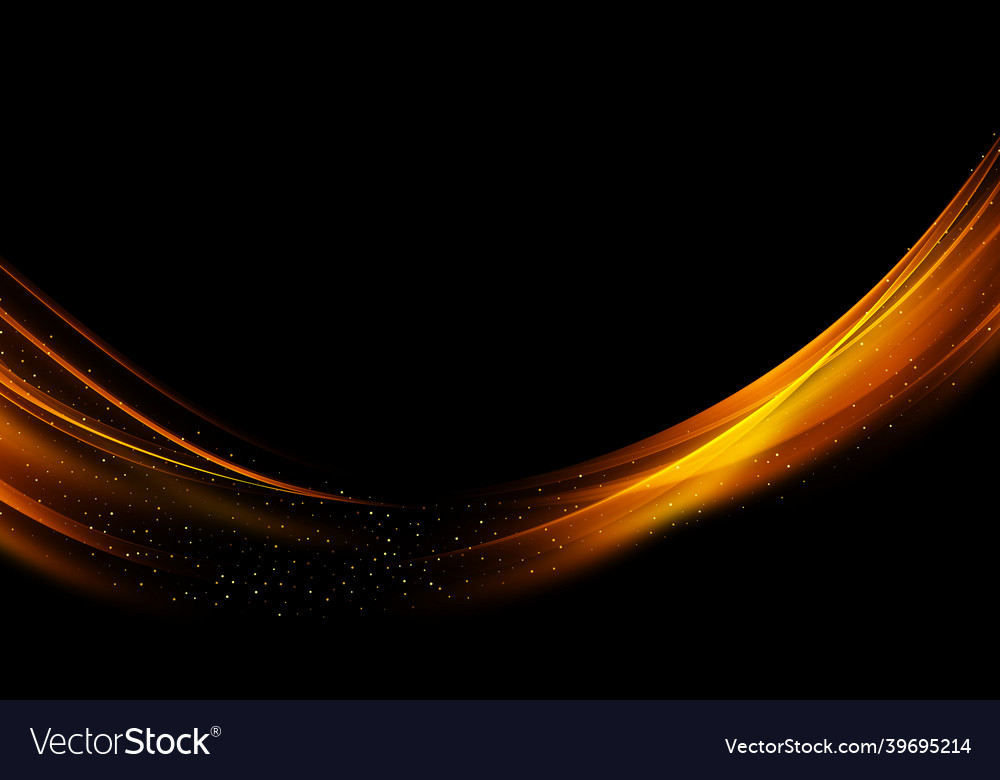 Golden Wave Sparkle Background
