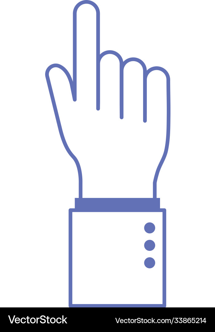 L hand sign language line and fill style icon Vector Image