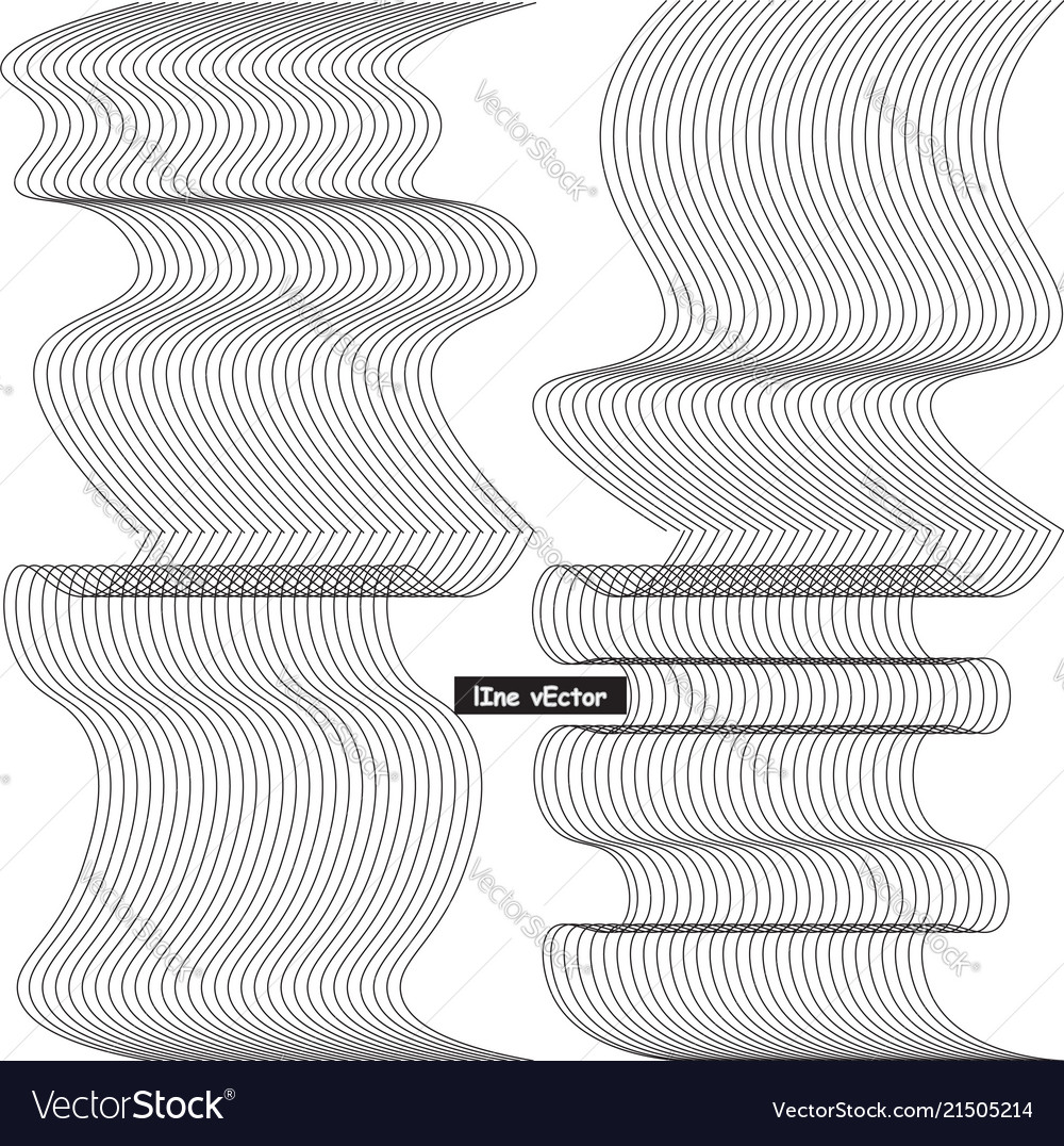 Modern design lines pattern repeat undulated vector image Modern design lines pattern repeat undulated