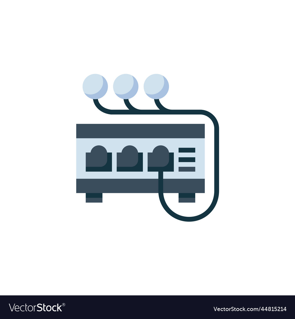 Network hub icon computer component flat vector image Network hub icon computer component flat