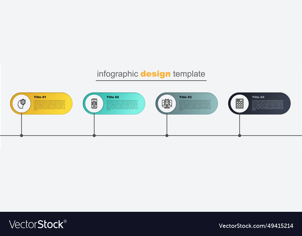 Set line password protection system bug monitor vector image Set line password protection system bug monitor