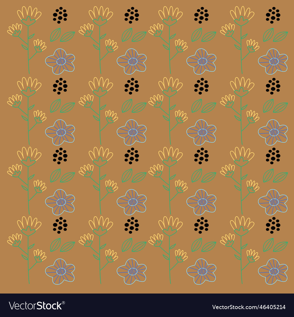 Spring retro floral pattern texture background
