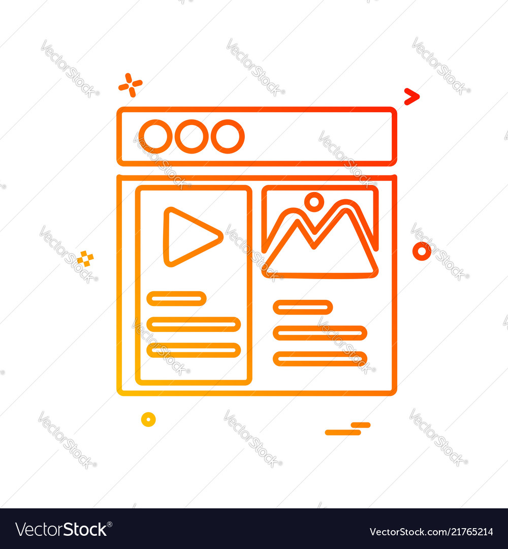 Web layouts icon design vector image Web layouts icon design