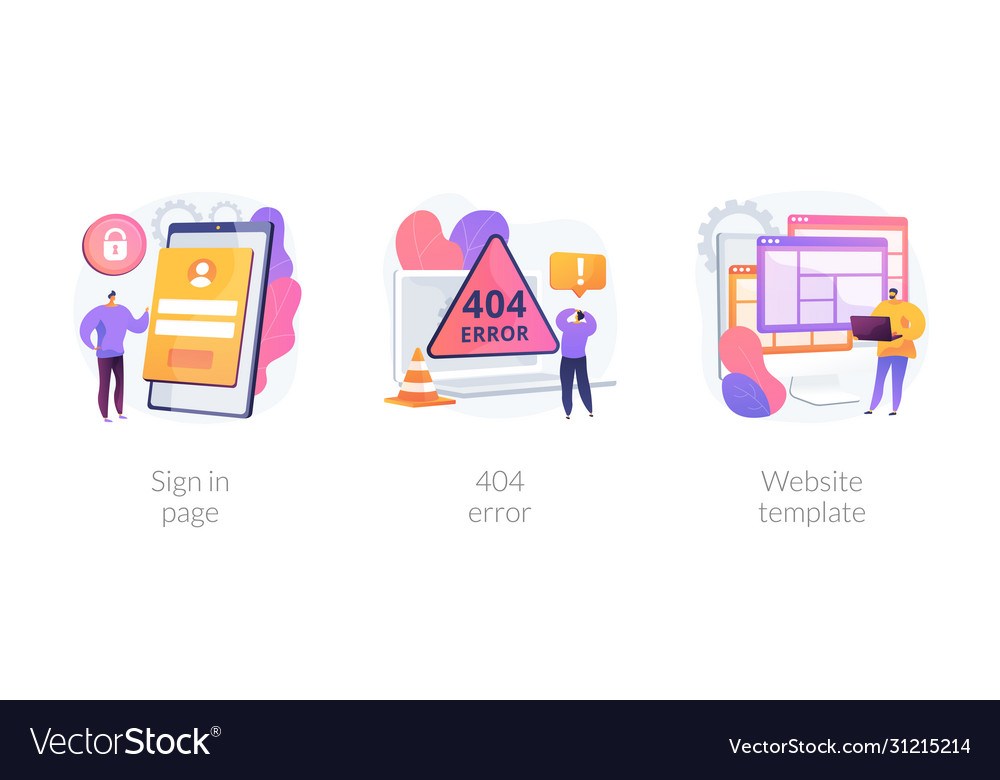 Website page interface abstract concept vector image Website page interface abstract concept