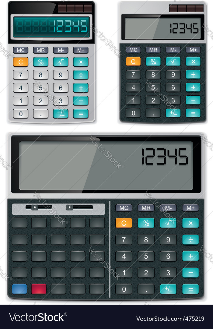 Calculators Royalty Free Vector Image - VectorStock