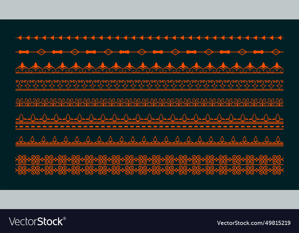 Ethnic style boho pattern border background