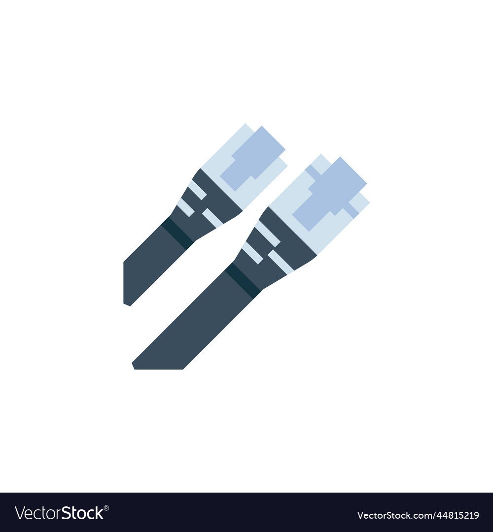 Lan cable icon computer component flat style vector image Lan cable icon computer component flat style