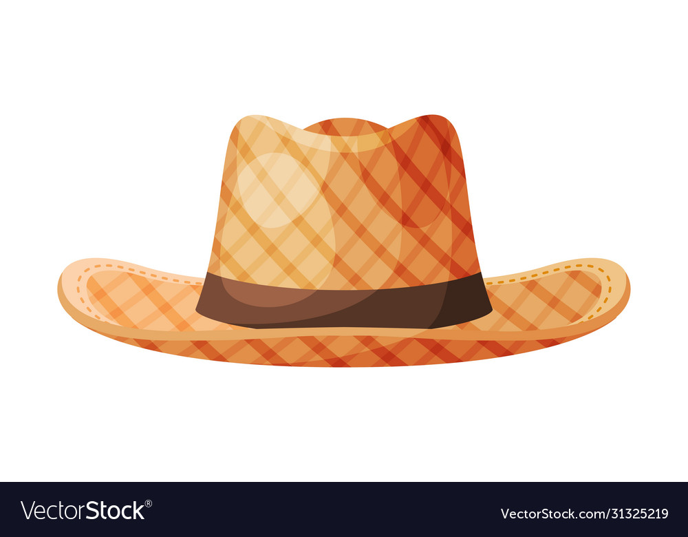 Retro male hat vintage headdress headwear Vector Image