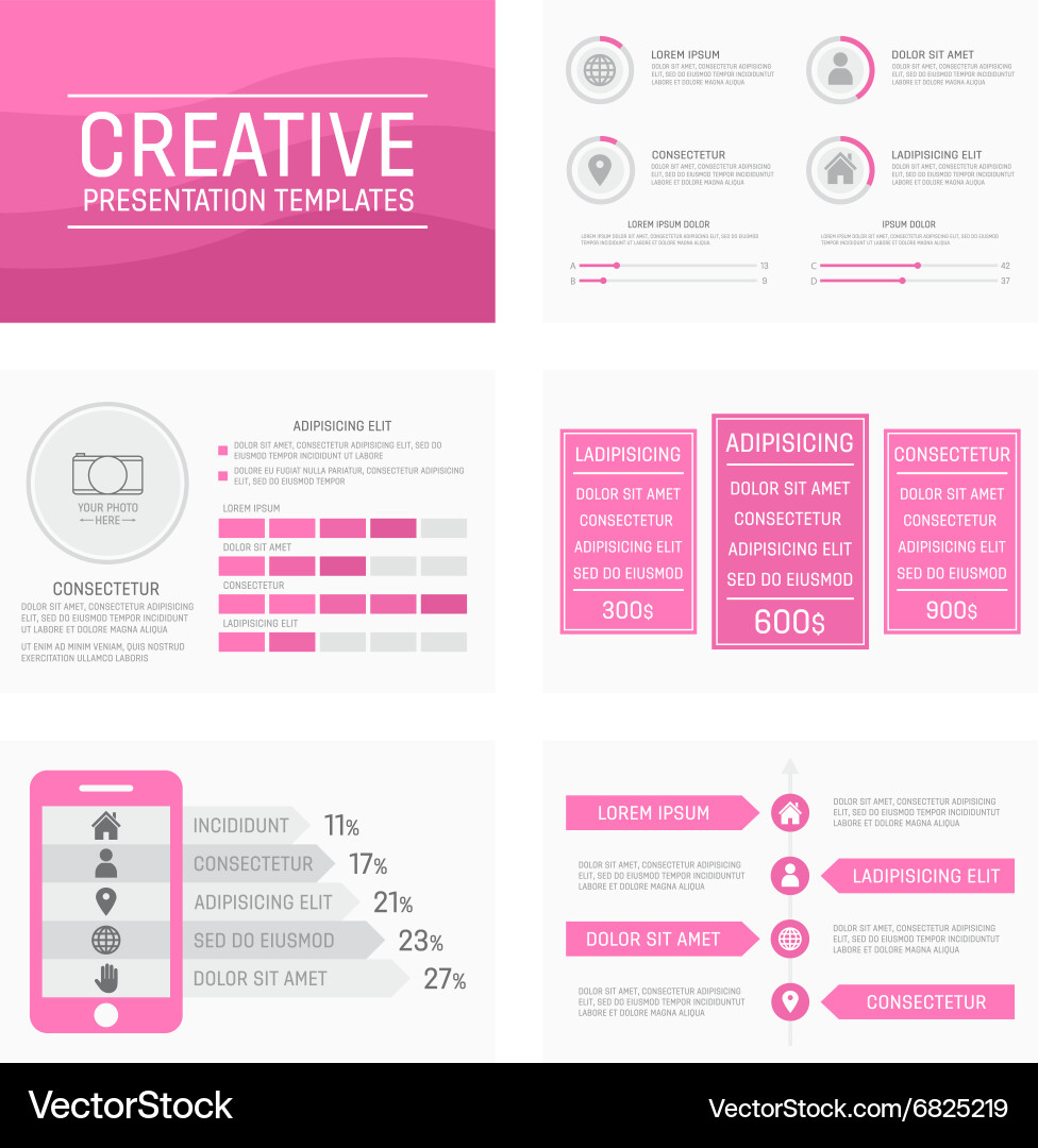 Template for multipurpose presentation Royalty Free Vector