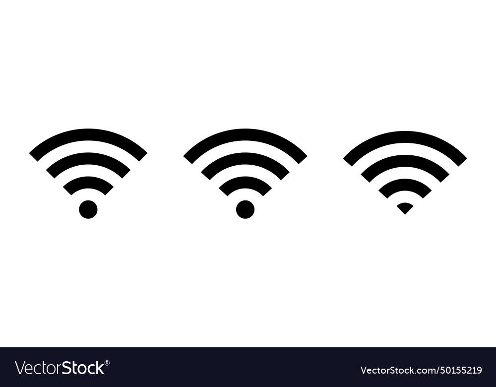 Wifi icon in line style editable stroke vector image Wifi icon in line style editable stroke