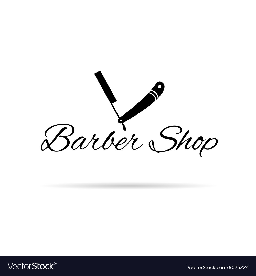 Barber shop icon in black