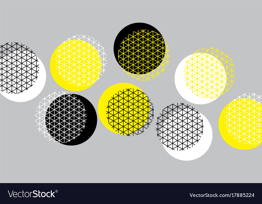 Circle geometry pattern with line mash