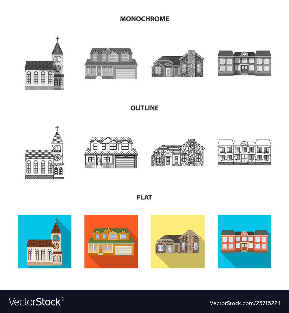 Design building and front symbol vector image Design building and front symbol