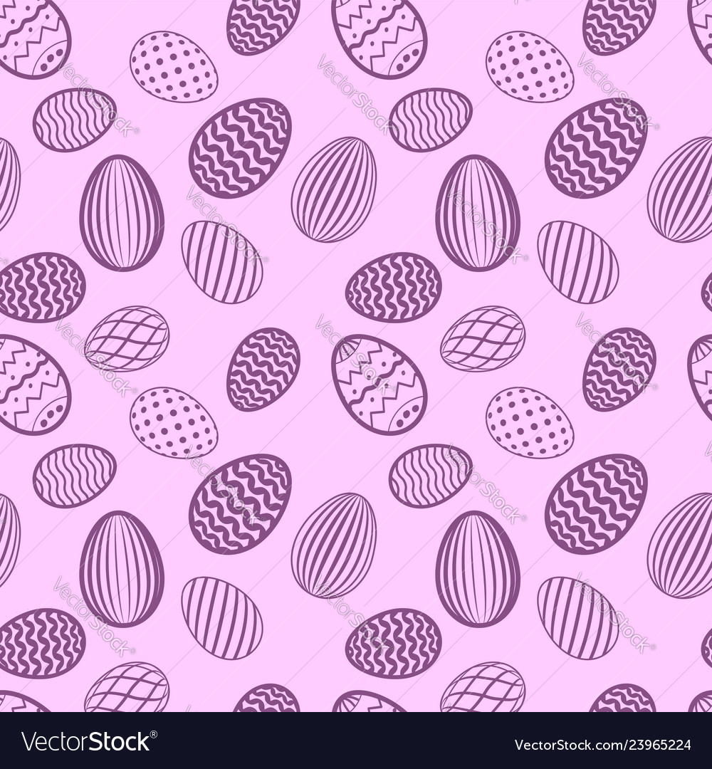 Easter egg seamless pattern pastel color holiday vector image Easter egg seamless pattern pastel color holiday