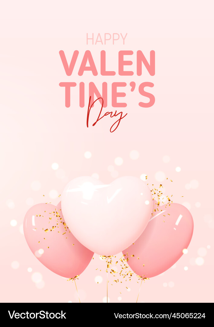 Happy valentine s day poster Royalty Free Vector Image