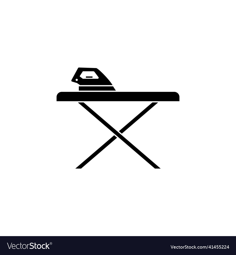 Icon of iron and ironing board laundry appliance Vector Image