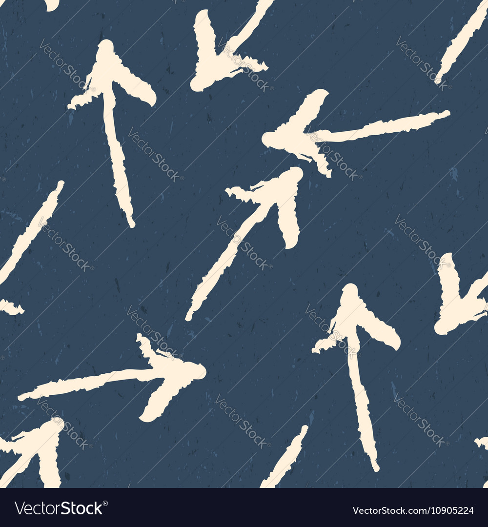 Seamless pattern with grungy arrows