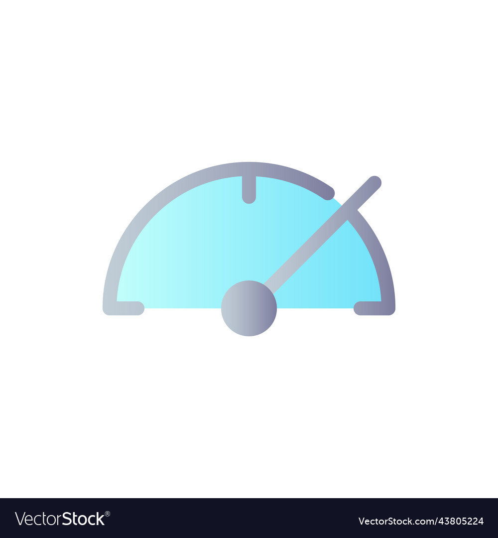 Speedometer flat gradient color ui icon vector image Speedometer flat gradient color ui icon