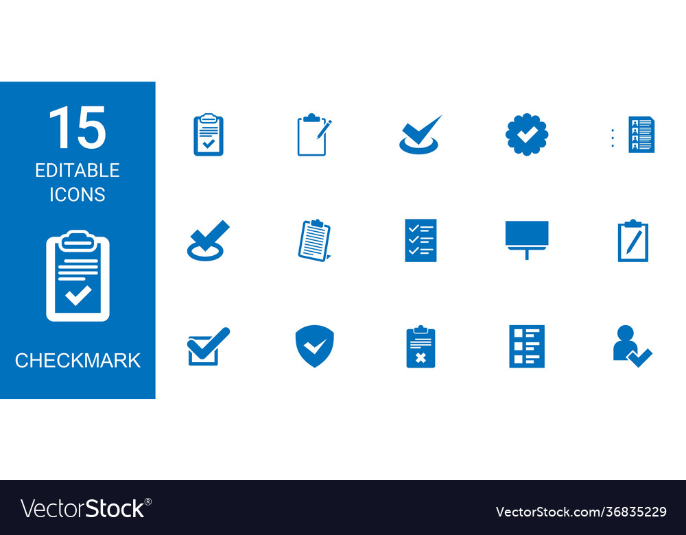 15 checkmark icons