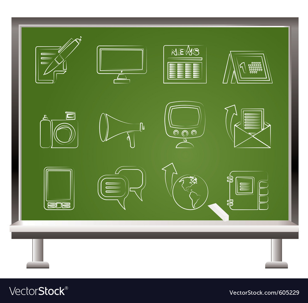 Communication channels and social media icons