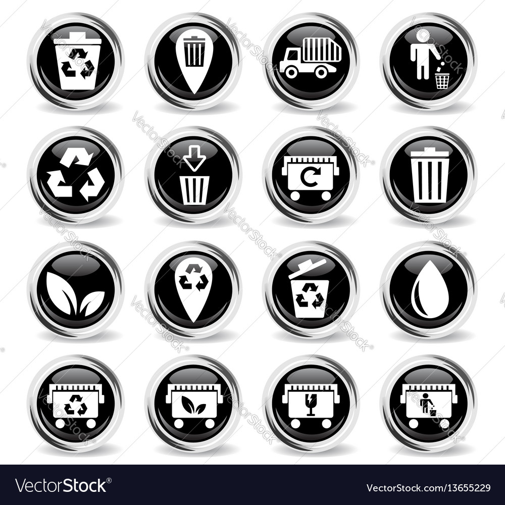 Garbage icon set