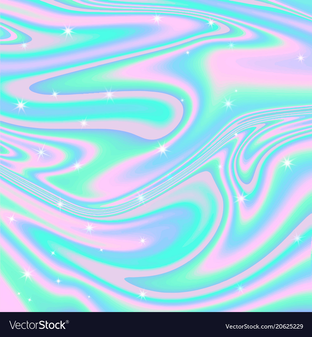 Holographic abstract background in pastel neon