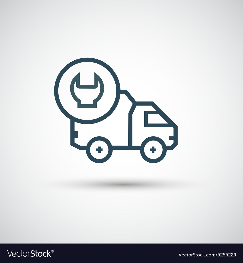 Icon for vehicle delivery services and goods