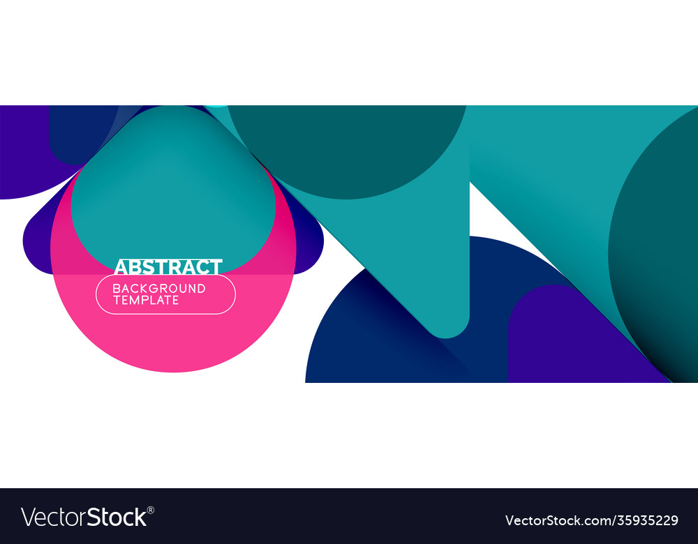 Modern geometric round shapes and dynamic lines vector image Modern geometric round shapes and dynamic lines