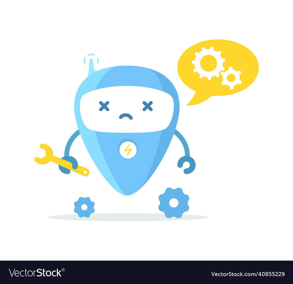 Robot character repair service failure error