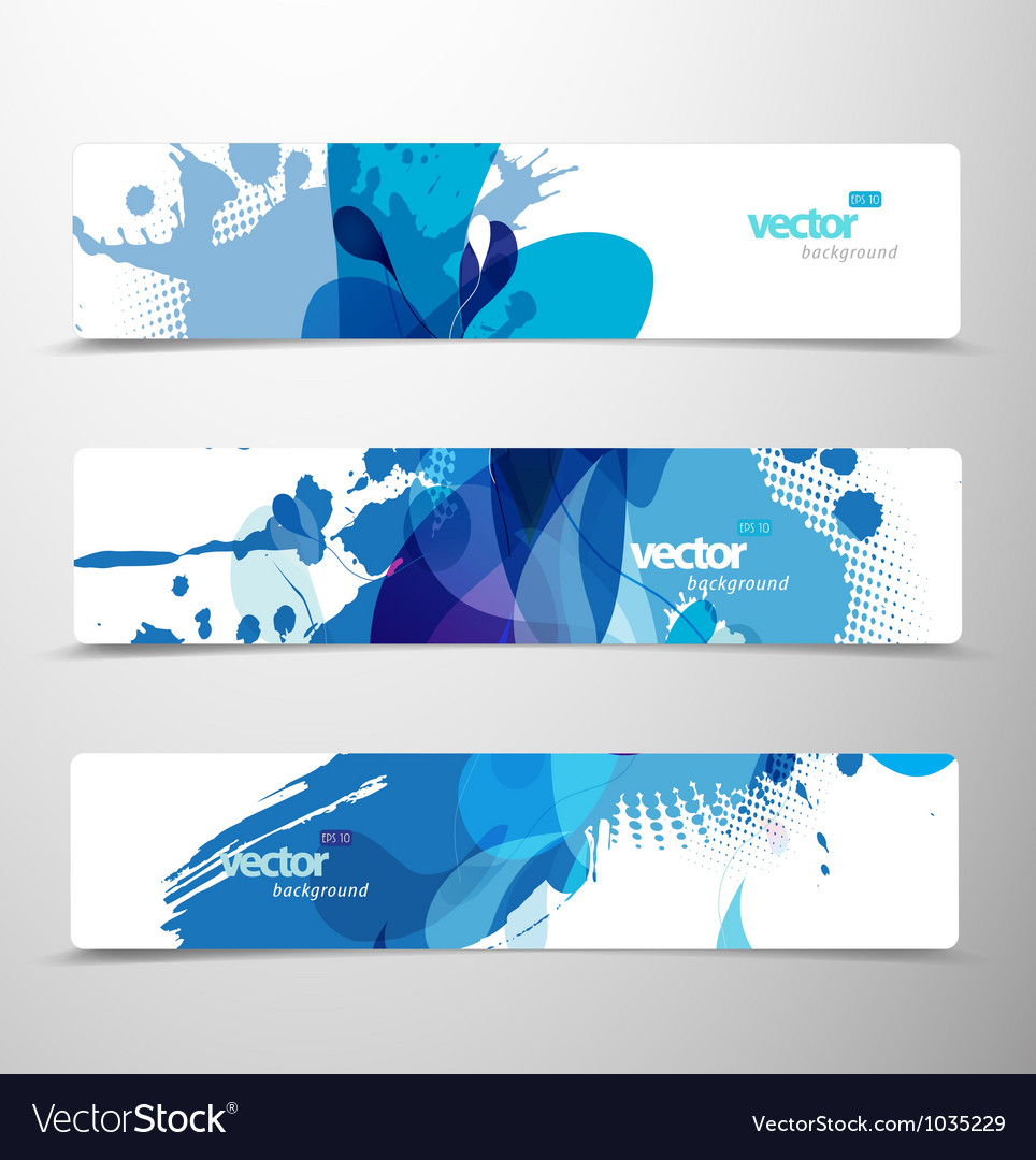 Set of abstract colorful web headers