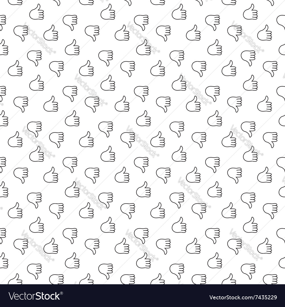 Thumb up down seamless pattern