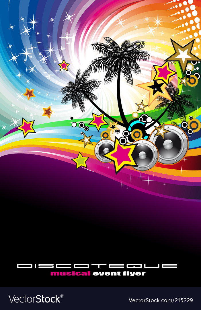 tropical music event disco flyer royalty free vector image disco flyer
