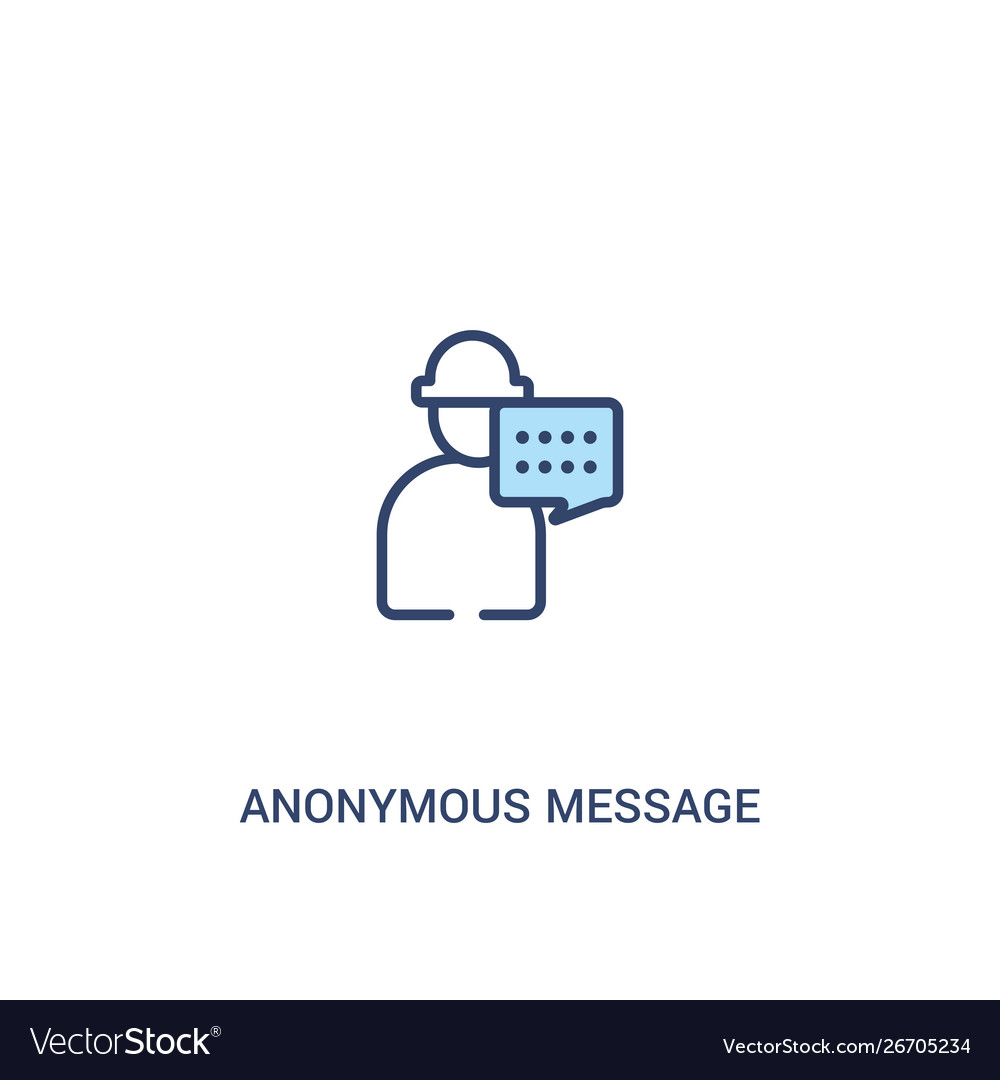 Anonymous message concept 2 colored icon simple Vector Image