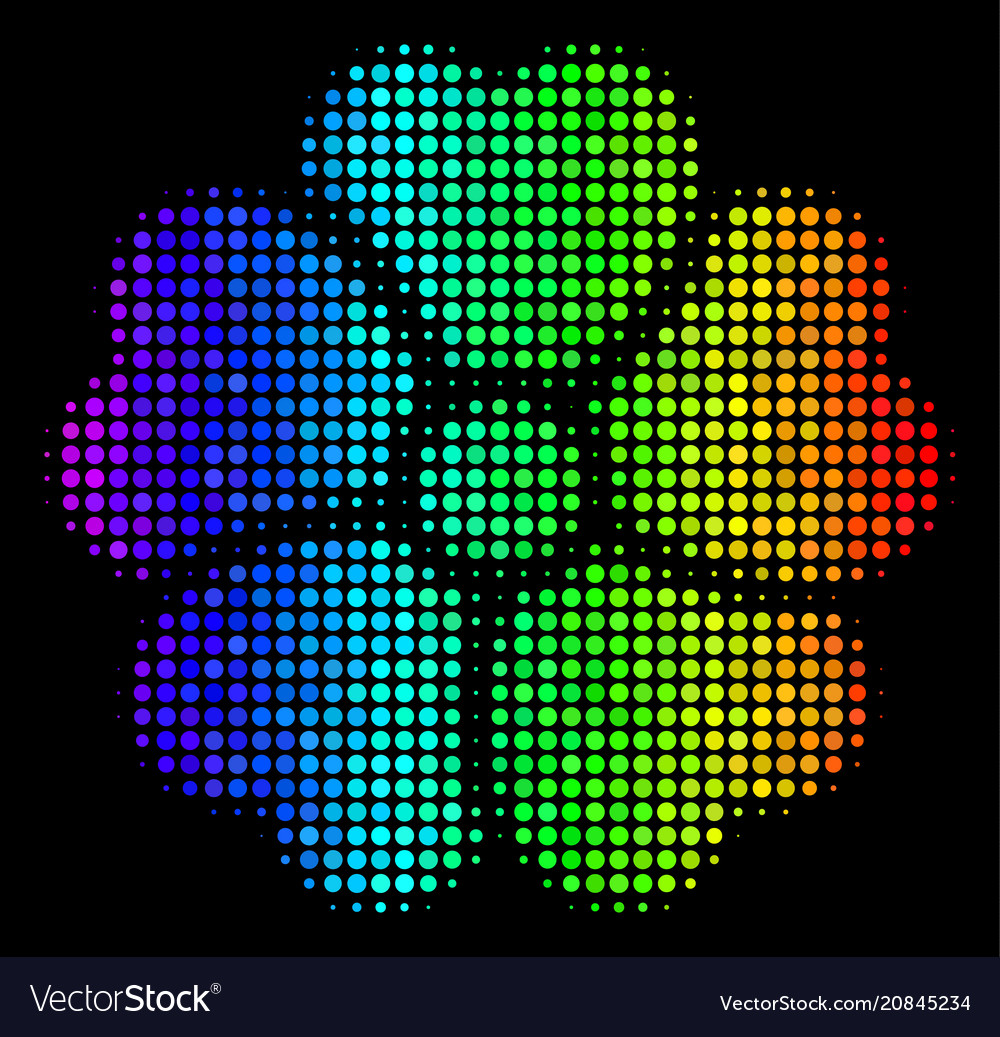 Bright dotted flower icon