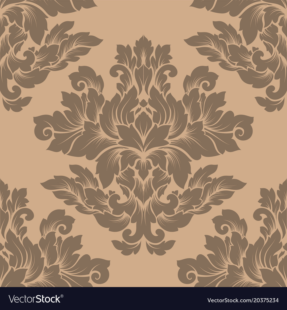 Damask seamless pattern intricate design